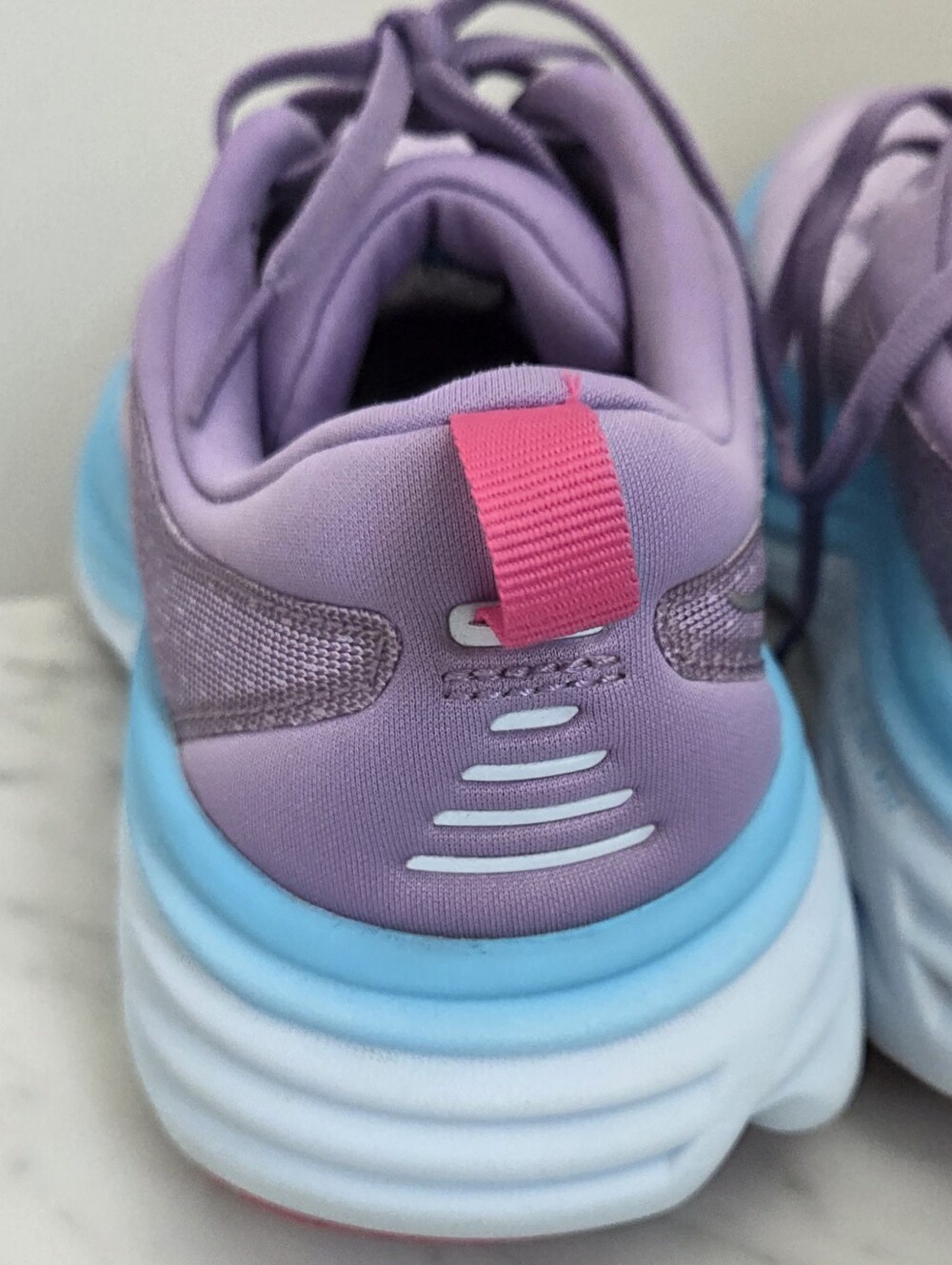 Hoka Bondi 8 Purple (Chalk Violet / Pastel Lilac) Women’s Lace-up Sneakers - Picture 11 of 16